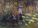 Клод Моне Женщина с зонтиком в саду Аржантёя 1875г 